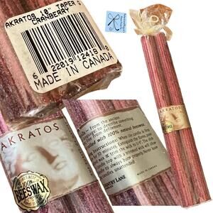 Akratos 10" Taper 2-ct Cranberry Candles